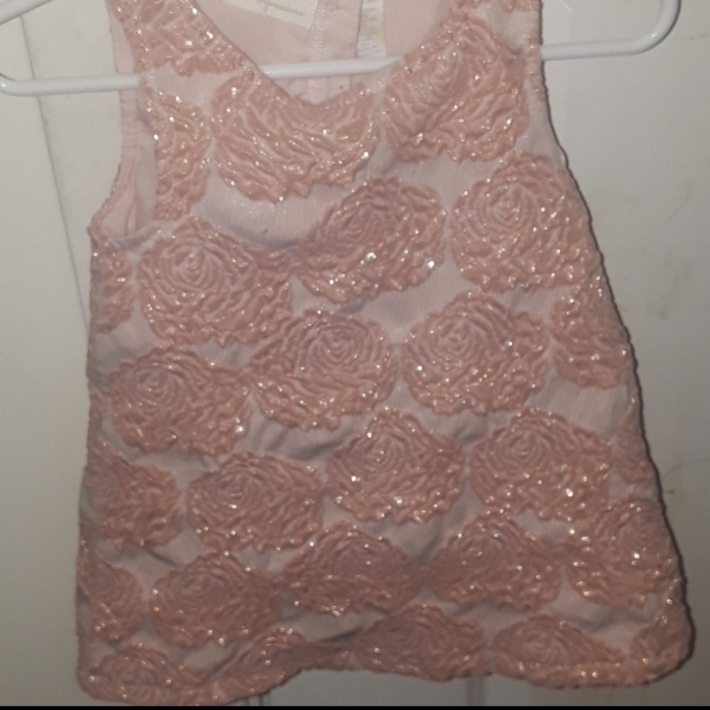 Luxe Coral and Gold Girls Dress